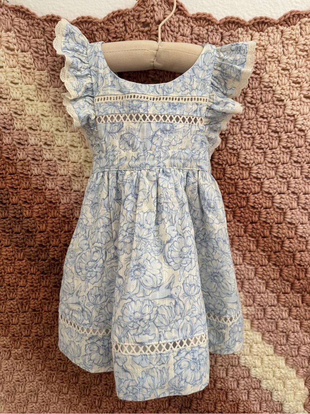 Blue and white 12 month dress